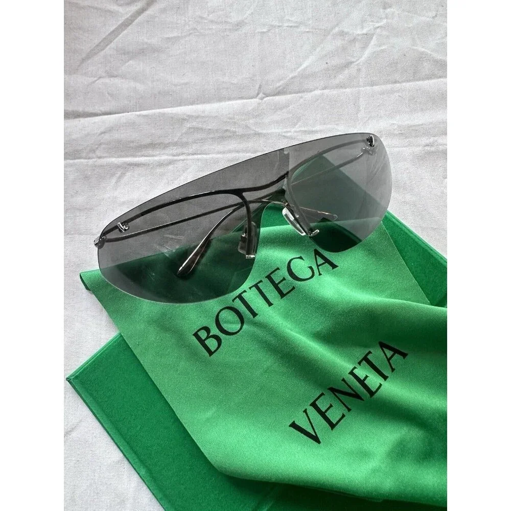 Bottega Veneta Knot Sunglasses Shiny Silver